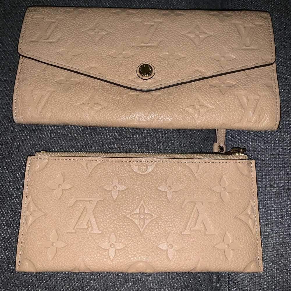 Louis Vuitton Creme Leather Sarah Wallet